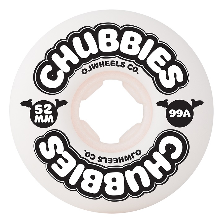 【OJ WHEELS】硬輪偏軟 52MM CHUBBIES WHITE 99A_0