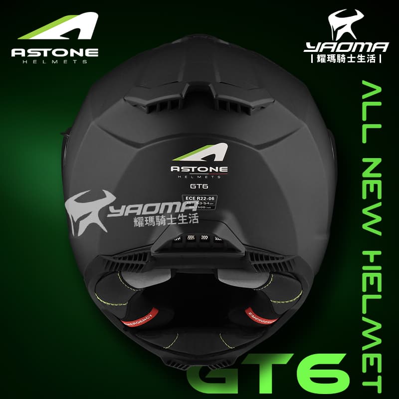ASTONE GT6 素色 消光黑 霧面 內置墨鏡 眼鏡溝 藍牙耳機槽位 全罩式 安全帽_3