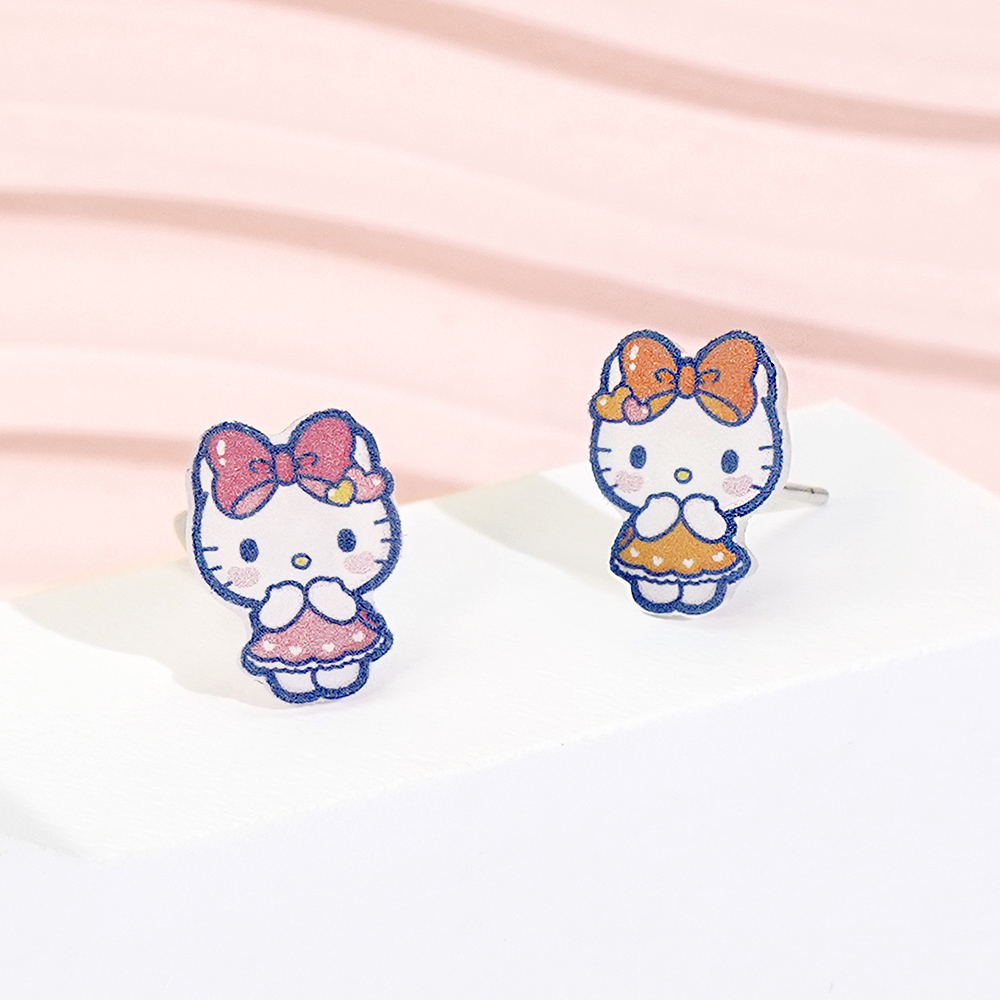 Hello Kitty 50週年-凱蒂貓造型耳環組-甜點款_8