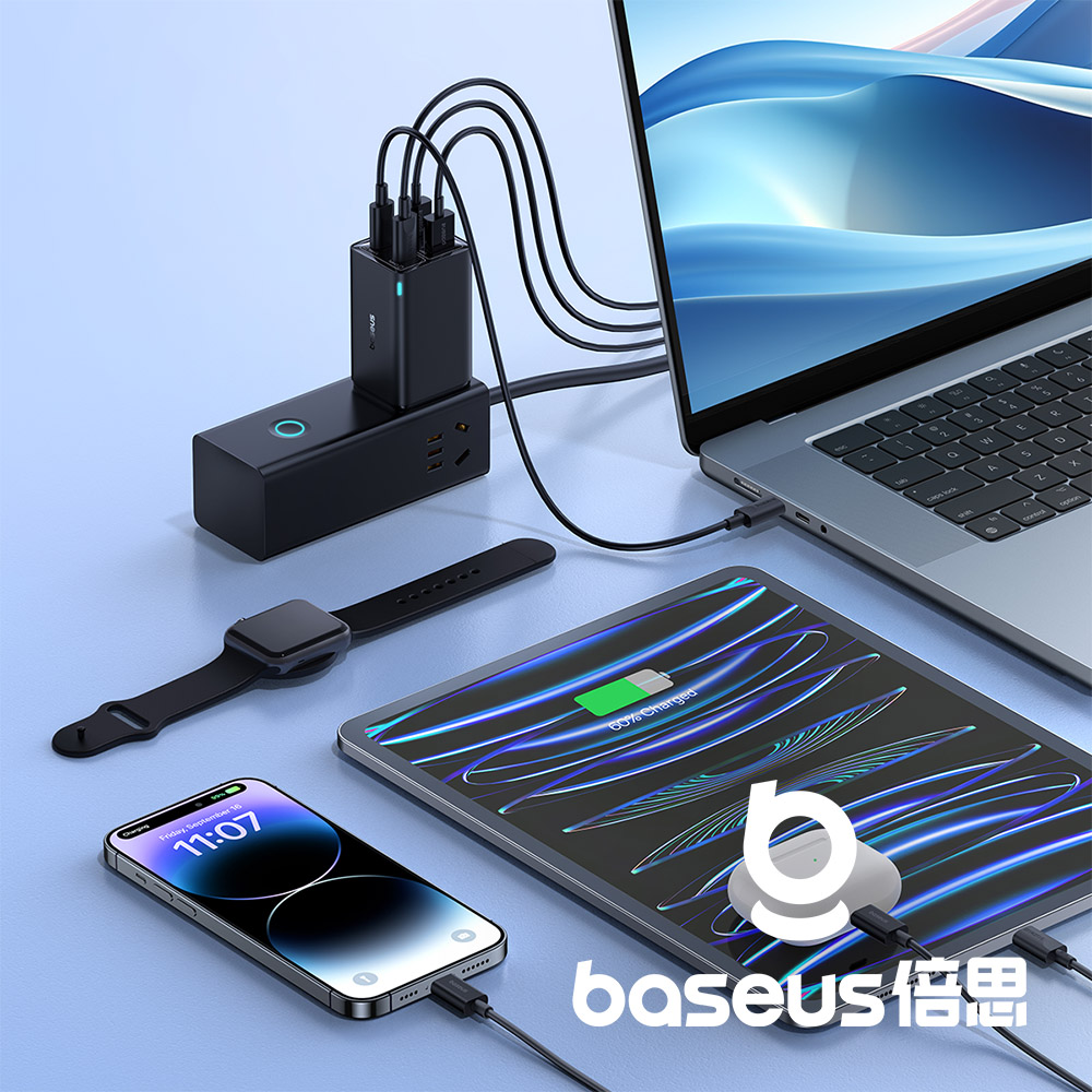 【Baseus 倍思】GaN6 Pro 2A+2C 65W 快充充電器 黑/白 (含線) 公司貨_2