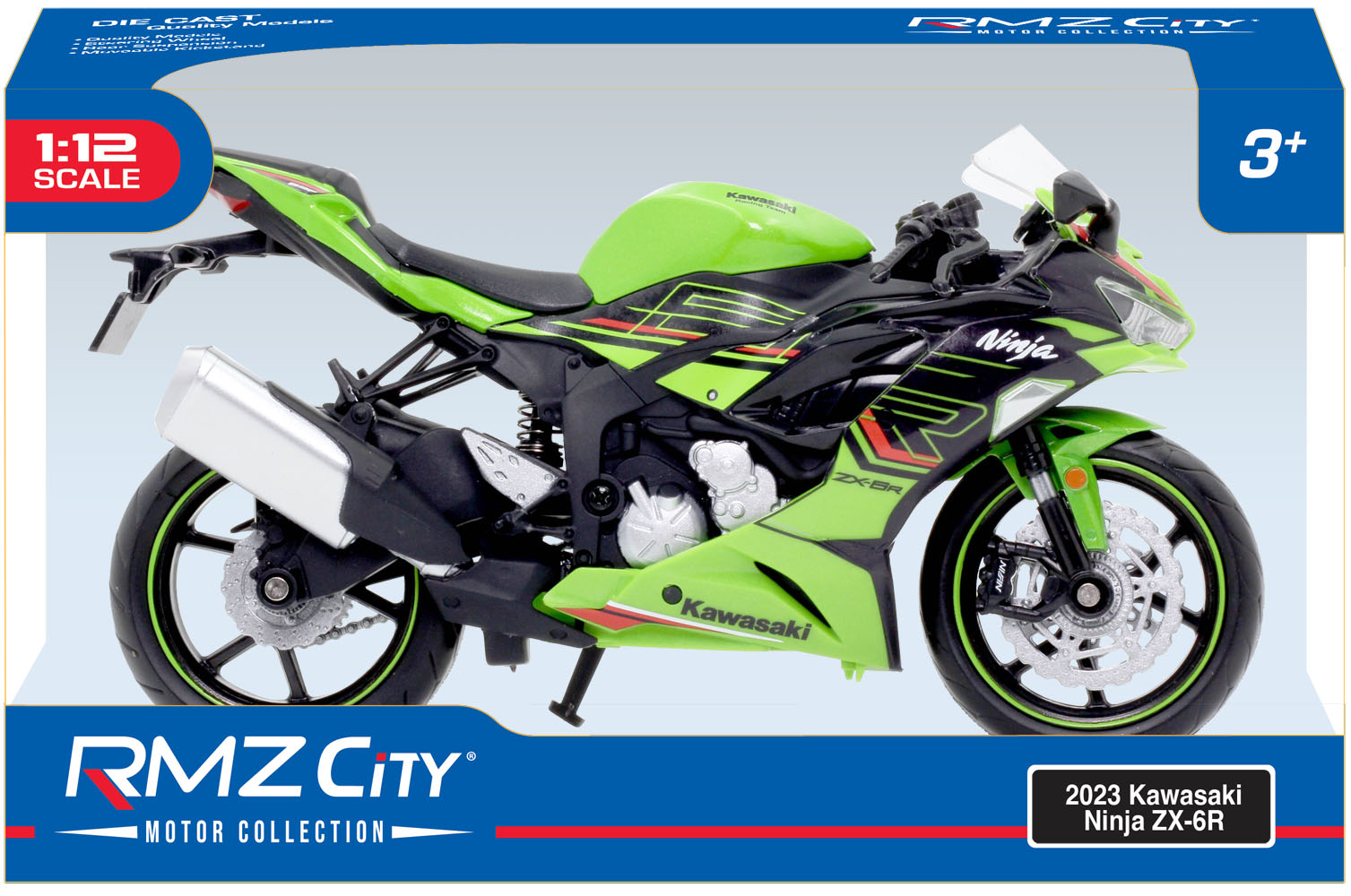 預購)童友社1/12 2023 川崎Kawasaki Ninja ZX-6R 綠完成品