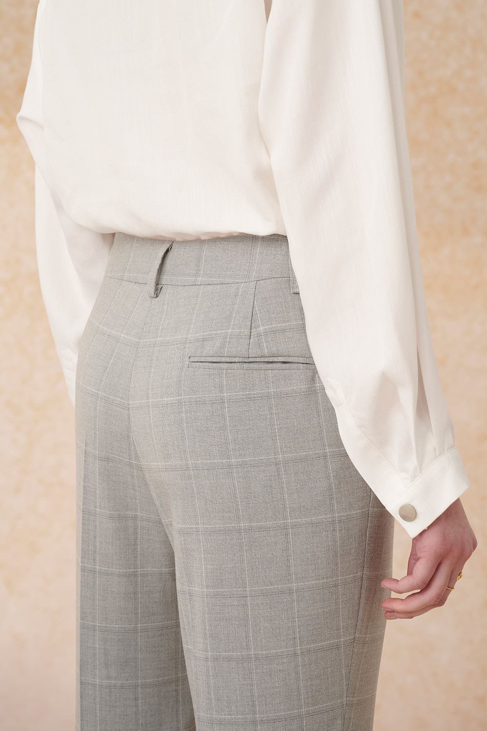 SST&C淺灰格紋修身西褲 | 7262402001 (outlet)_5