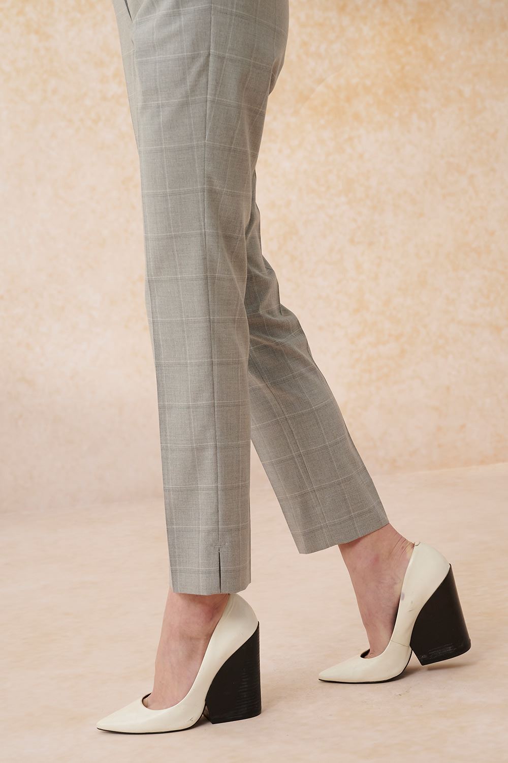 SST&C淺灰格紋修身西褲 | 7262402001 (outlet)_6