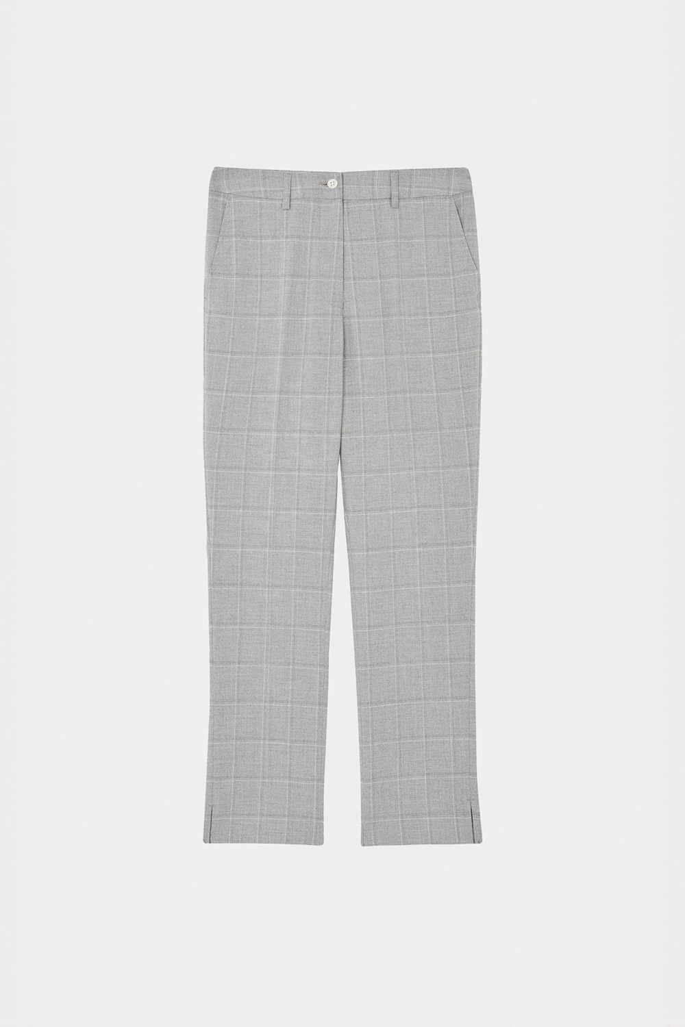 SST&C淺灰格紋修身西褲 | 7262402001 (outlet)_7