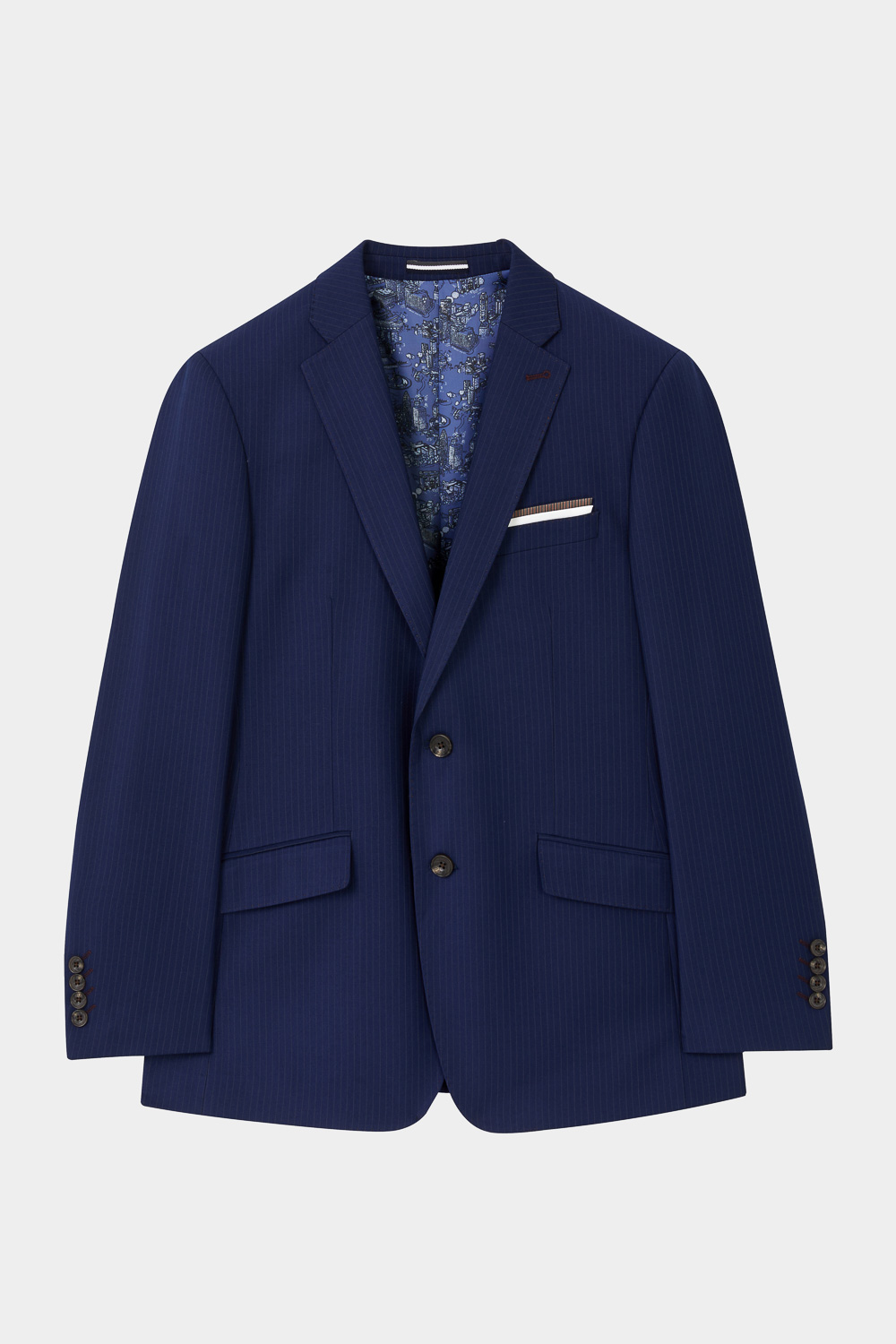 SST&C Navy Striped Pattern Tailor Suit Jacket | 0112402005  (Outlet)_7
