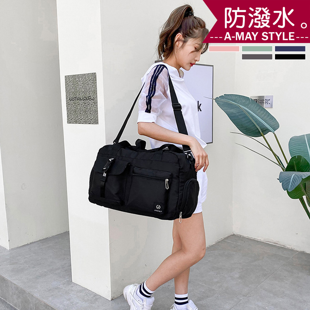 旅行袋 行李袋 休閒撞色防潑水大容量旅行包(5色)【XKC116931】＊艾美時尚(現+預)_1