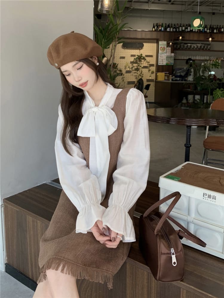 【missy shop】可可歐蕾洋裝綁帶上衣套裝-59452_1