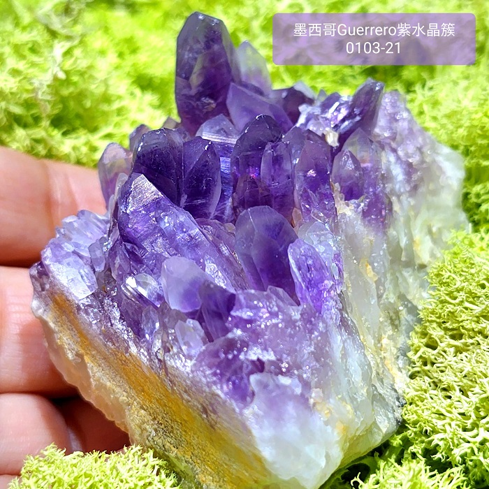土桑精品】格雷羅糖心紫水晶簇0103-21號Guerrero Phantom Amethyst, Mexico