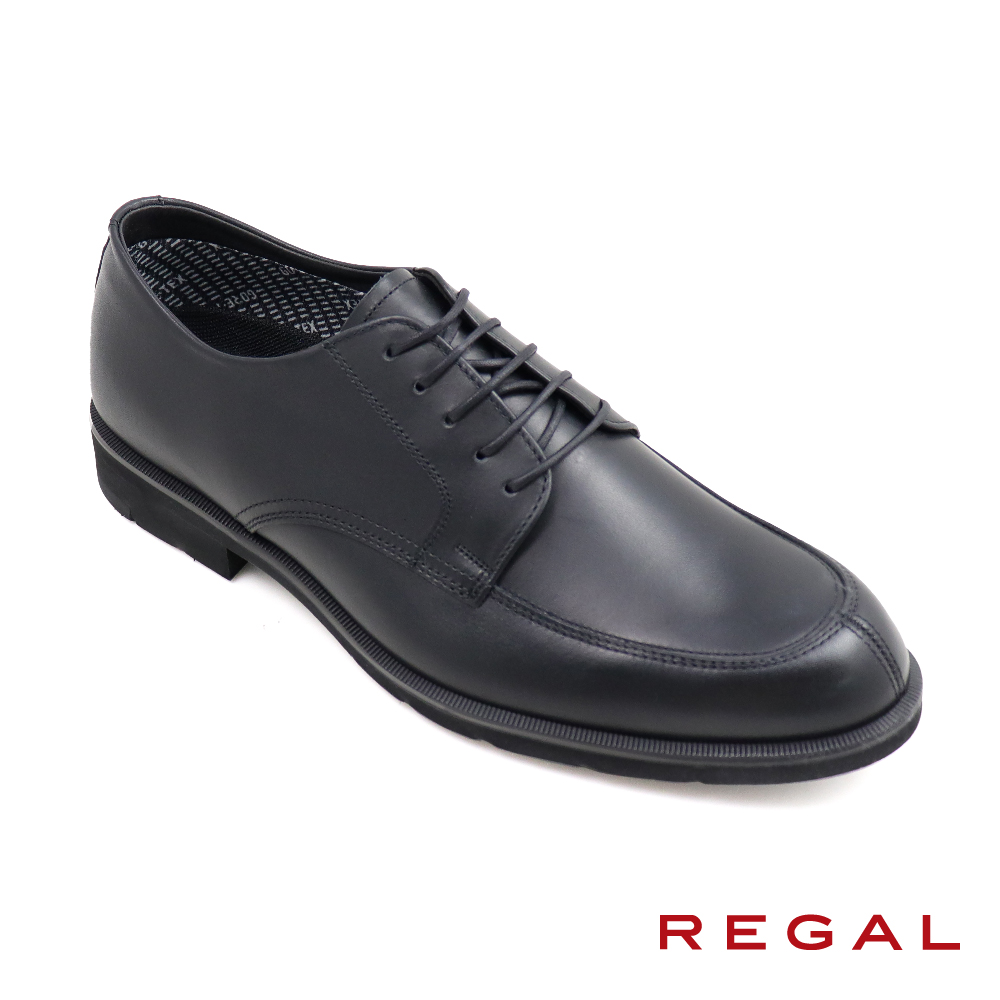 REGAL】GORE-TEX日本原廠壓線綁帶德比鞋黑色(36CL-BL)