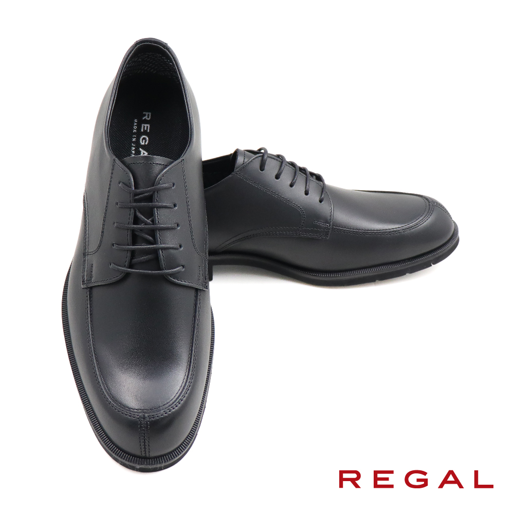 未使用 REGAL GORE-TEX 07TR BLACK 26.5 REGAL】GORE-TEX日本原廠壓線綁帶德比鞋黑色(36CL-BL)