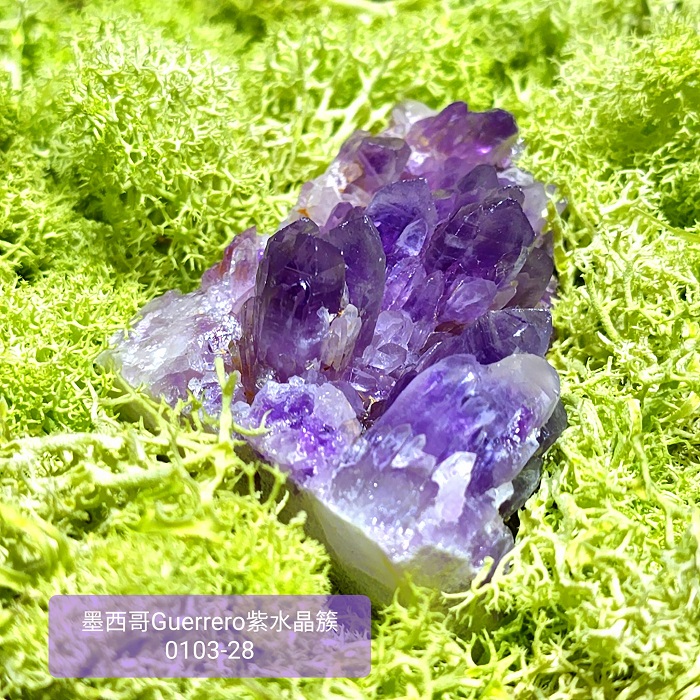 土桑精品】格雷羅糖心紫水晶簇0103-28號Guerrero Phantom Amethyst, Mexico