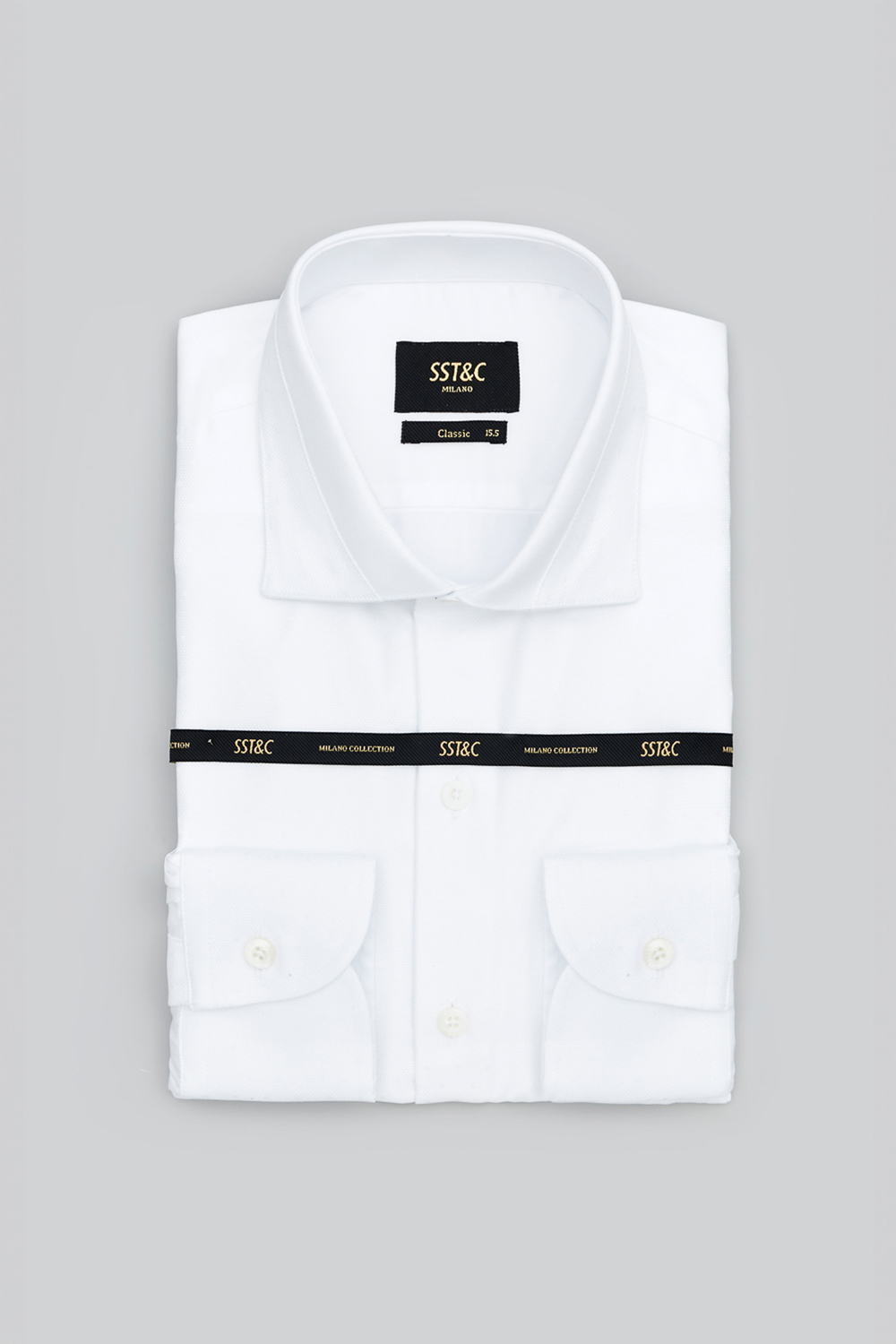 SST&C #米蘭系列 抗皺白色拼接禮服款標準版襯衫｜0312403001 (outlet)_7