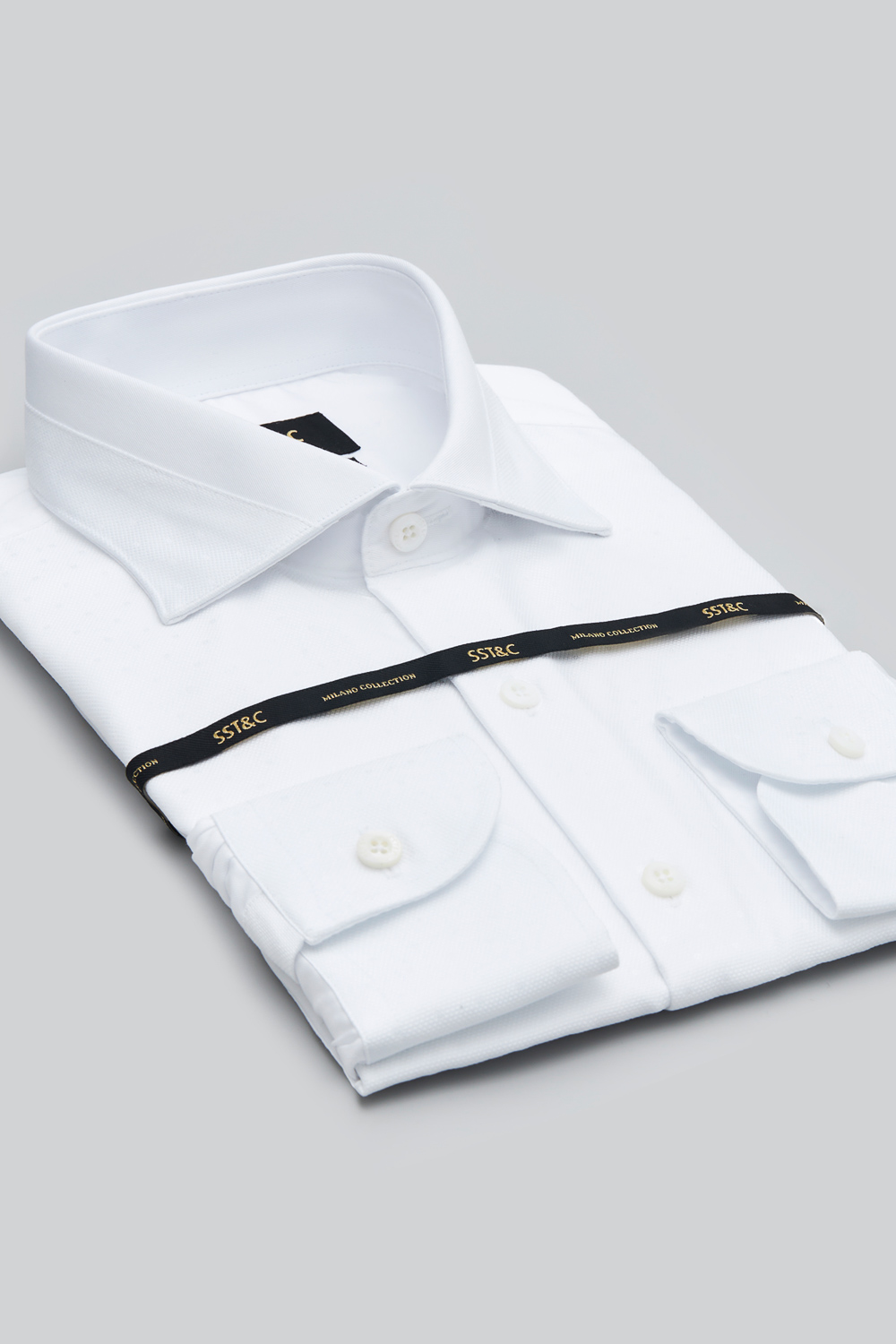SST&C #米蘭系列 抗皺白色拼接禮服款標準版襯衫｜0312403001 (outlet)_8