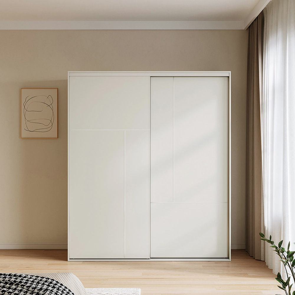 林氏木業四季小戶型1.76M滑門衣櫃 OY2D-白色_1