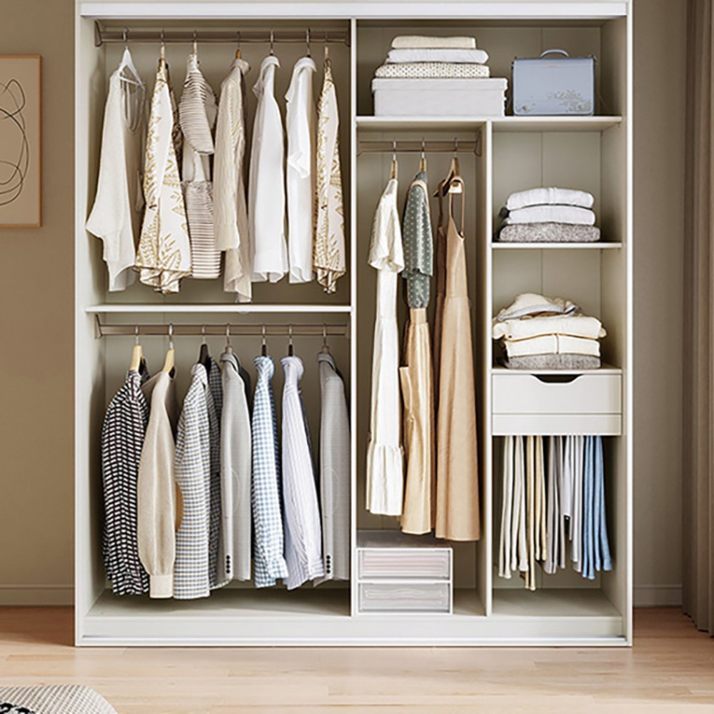 林氏木業四季小戶型1.76M滑門衣櫃 OY2D-白色_2