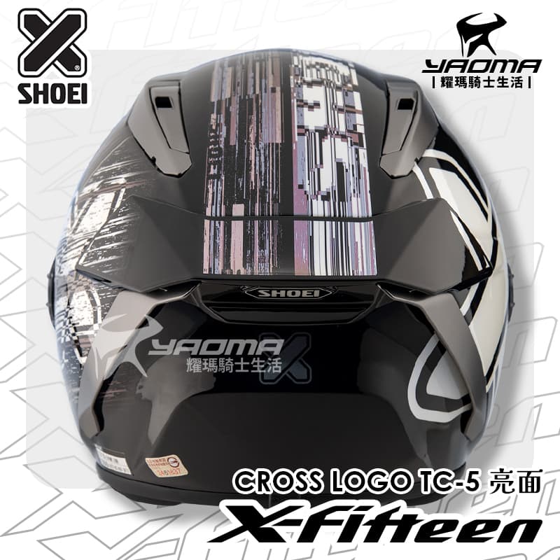SHOEI X-Fifteen X-15 CROSS LOGO TC-5 X 黑白 亮面 全罩 台灣代理公司貨 X15_6