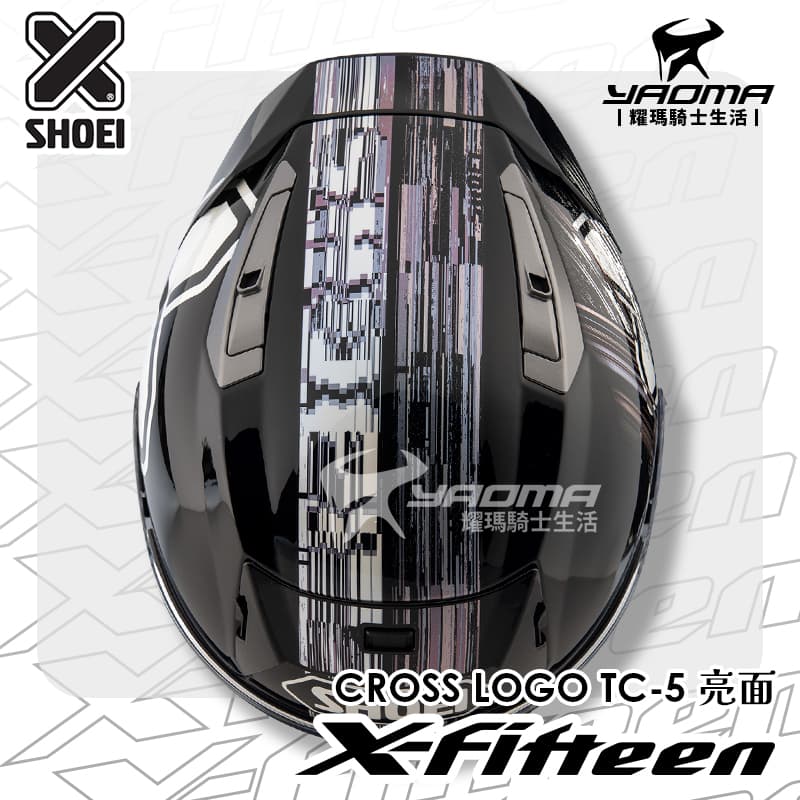 SHOEI X-Fifteen X-15 CROSS LOGO TC-5 X 黑白亮面全罩台灣代理公司貨X15