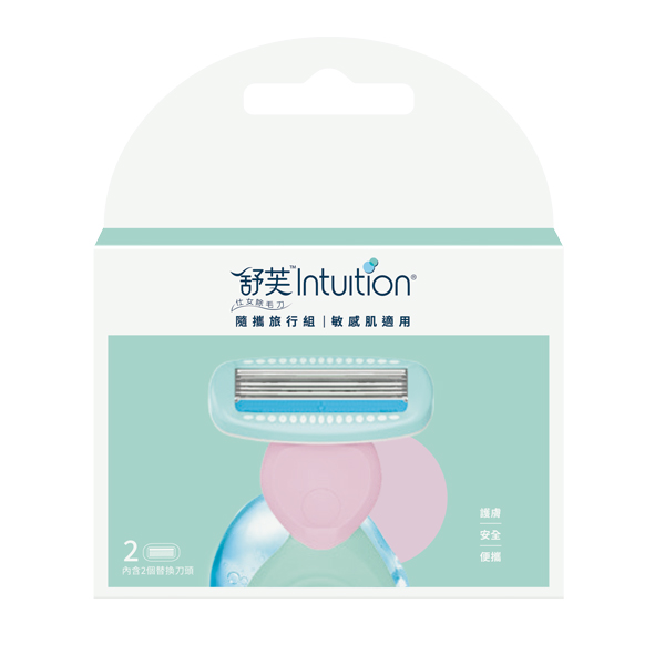舒適舒芙仕女除毛刀夏日風情隨攜旅行組敏感肌補充刀片_0