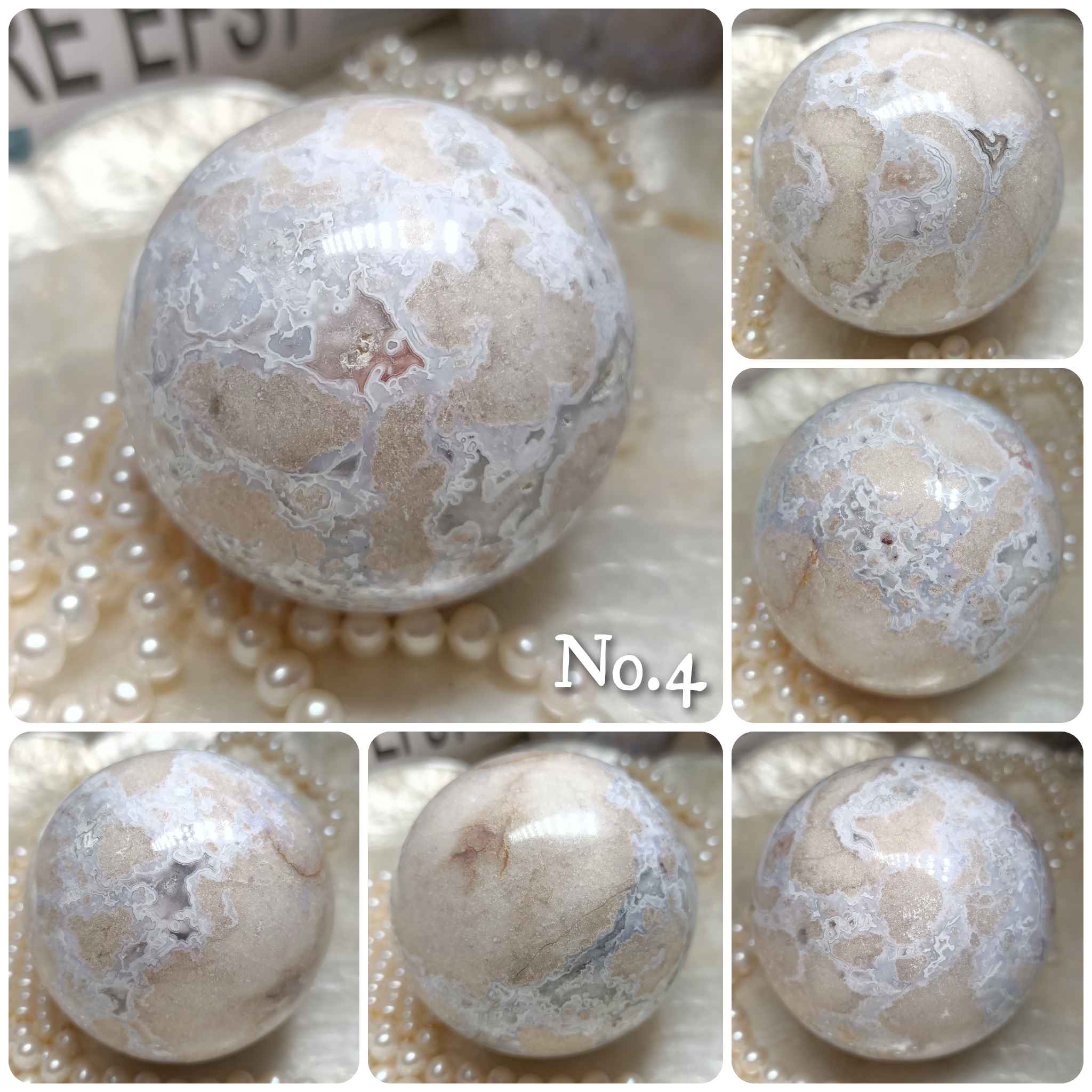 藍/黑櫻花瑪瑙球1~9號馬達加斯加Blossom Agate 水晶球~保平安，身心