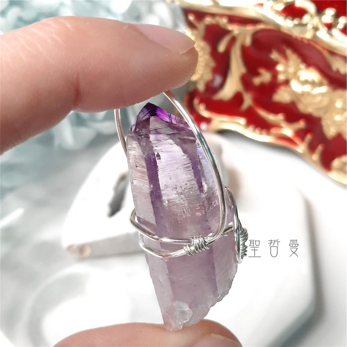 2024土桑精選】紫雷精靈編織墜0205-56 項鍊/飾品紫水晶列木里亞