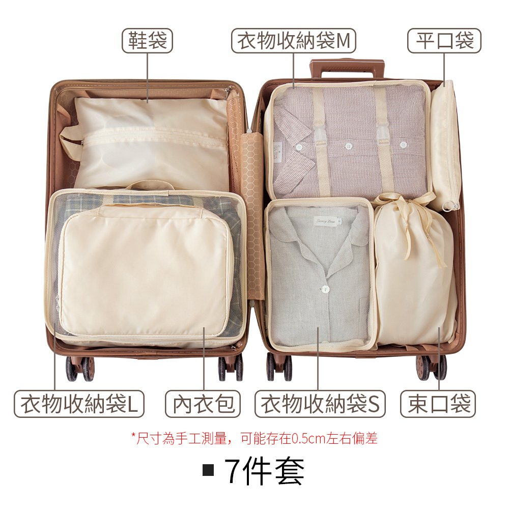 懶角落旅行衣物整理袋套裝-7件組_3