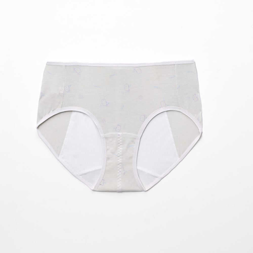 嬪婷-冰牛奶纖維 M-3L夜間學習型生理褲(活力灰) BS3546FX_4