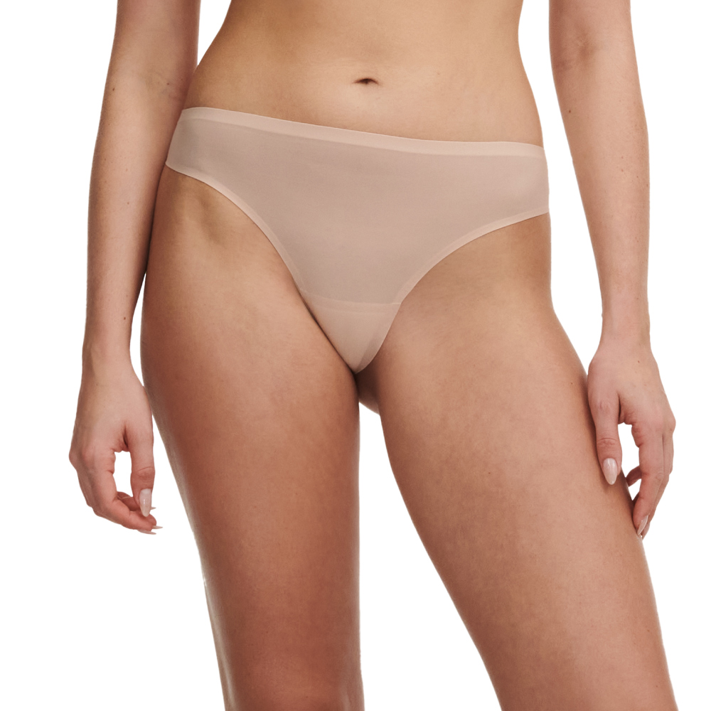 【Chantelle Lab】透氣涼感蕾絲無痕丁字內褲>粉膚色(11GG0_01N)【Soft Stretch】_0