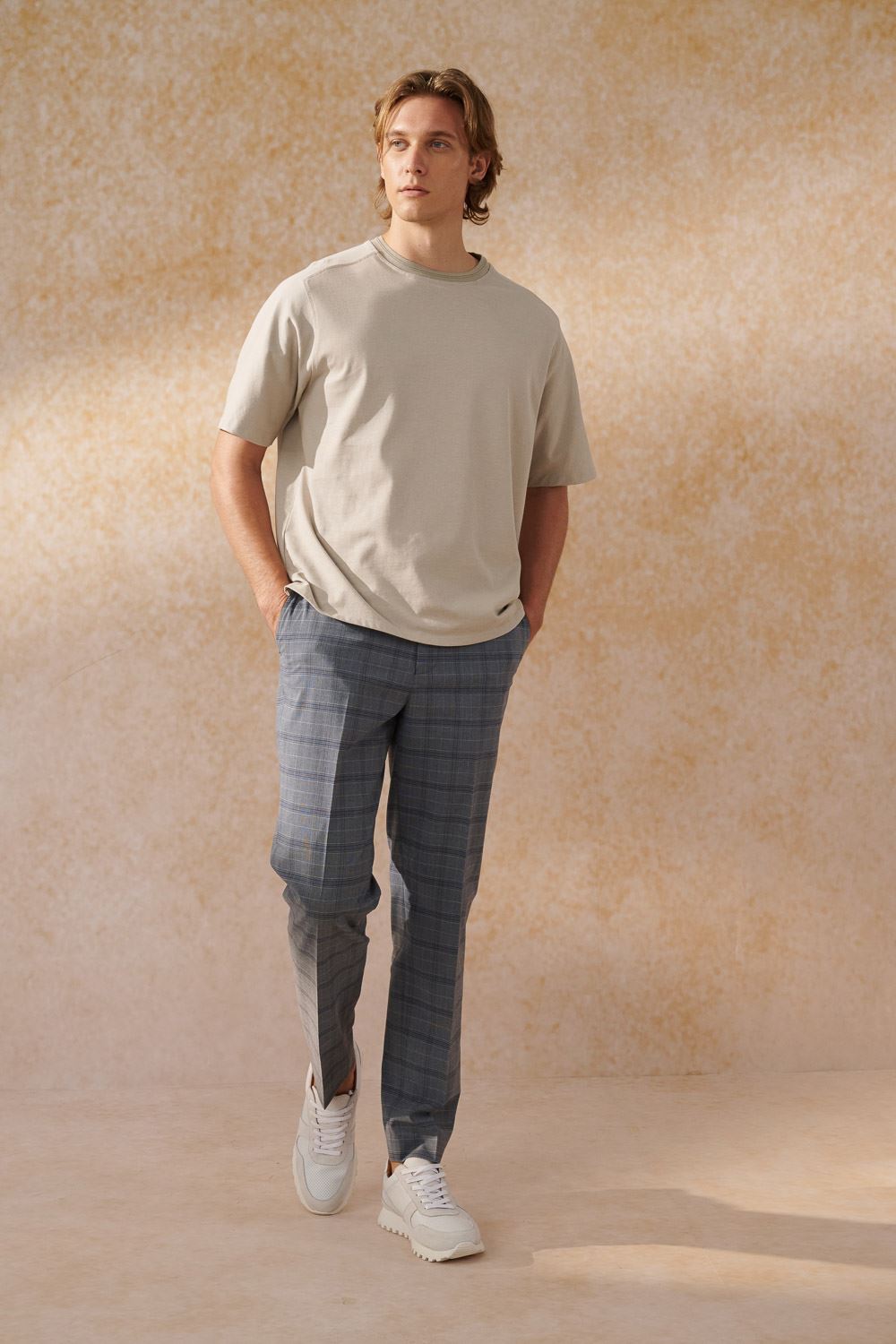 SST&C Gray Check Pattern Slim Fit Suit Trousers | 0212404001  (Outlet)_4