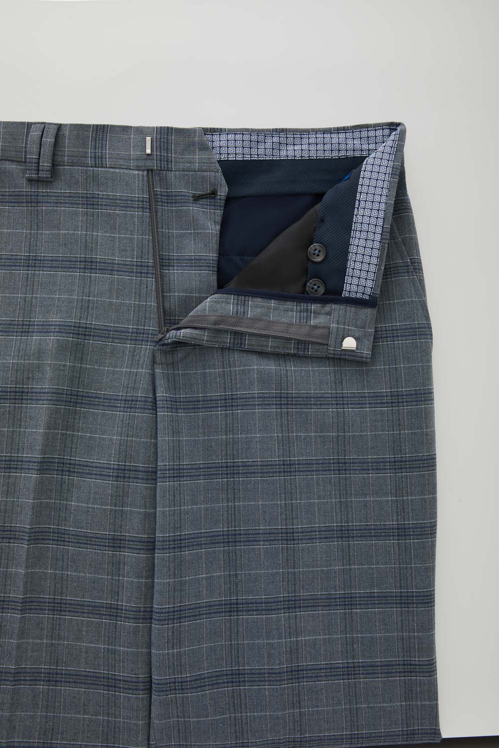 SST&C Gray Check Pattern Slim Fit Suit Trousers | 0212404001  (Outlet)_7