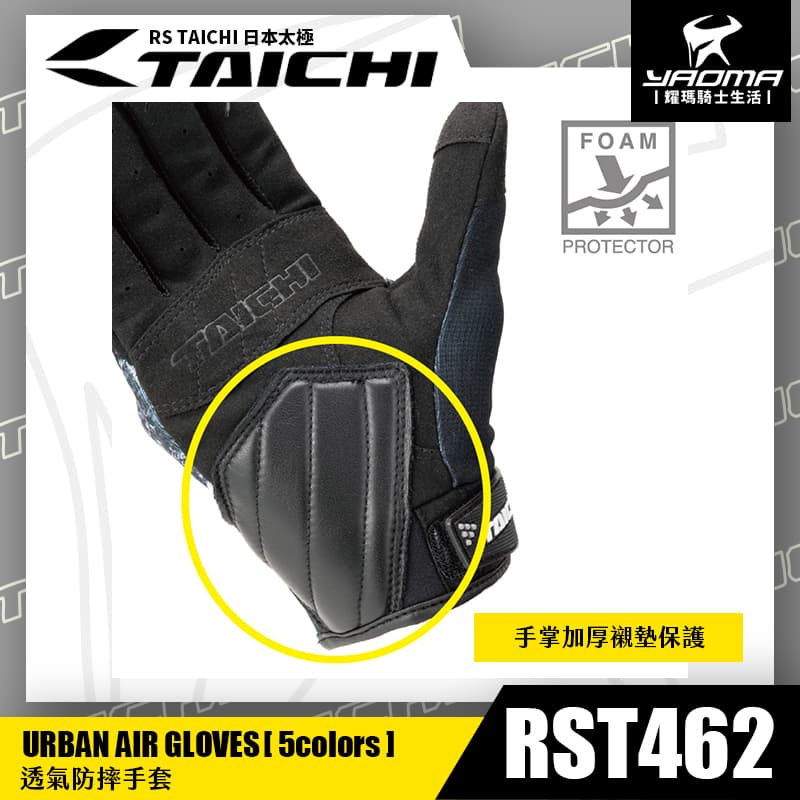 RS TAICHI RST462 LOGO NEON 透氣防摔手套 短版 可觸控 日本太極 機車手套 耀瑪騎士_4