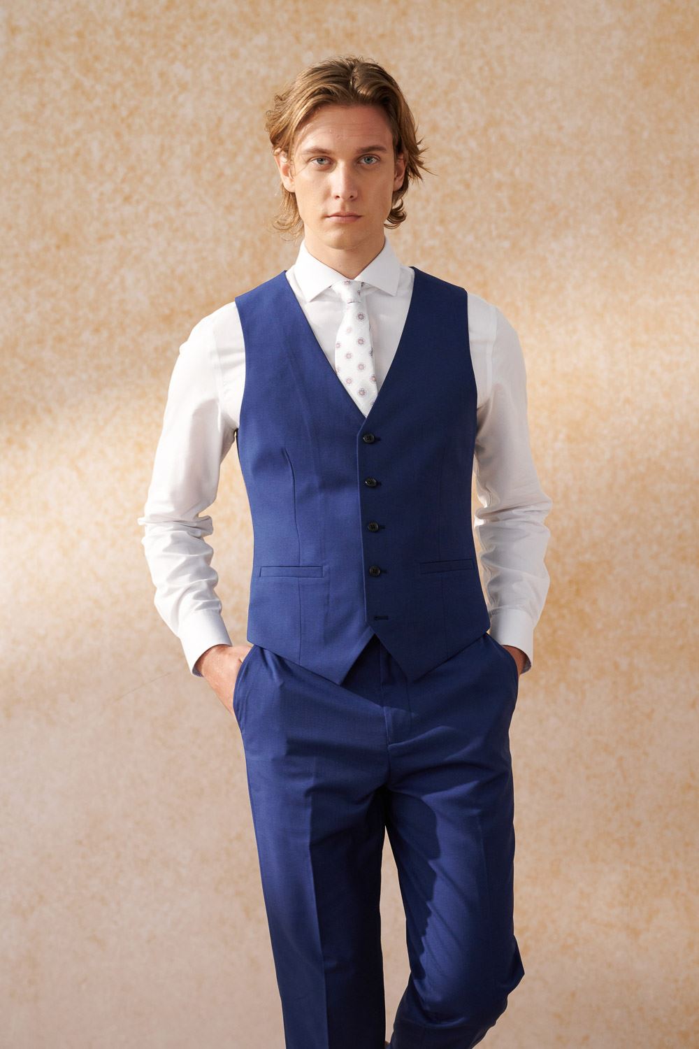 SST&C Navy Slim Fit Suit Vest | 0512404007  (Outlet)_2