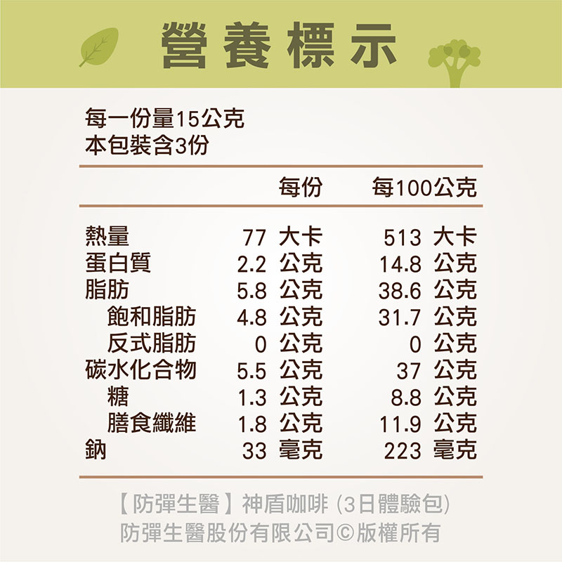 ★思緒靈活、頂級專注力★【3日體驗包】神盾咖啡 (每人限購1份)_2