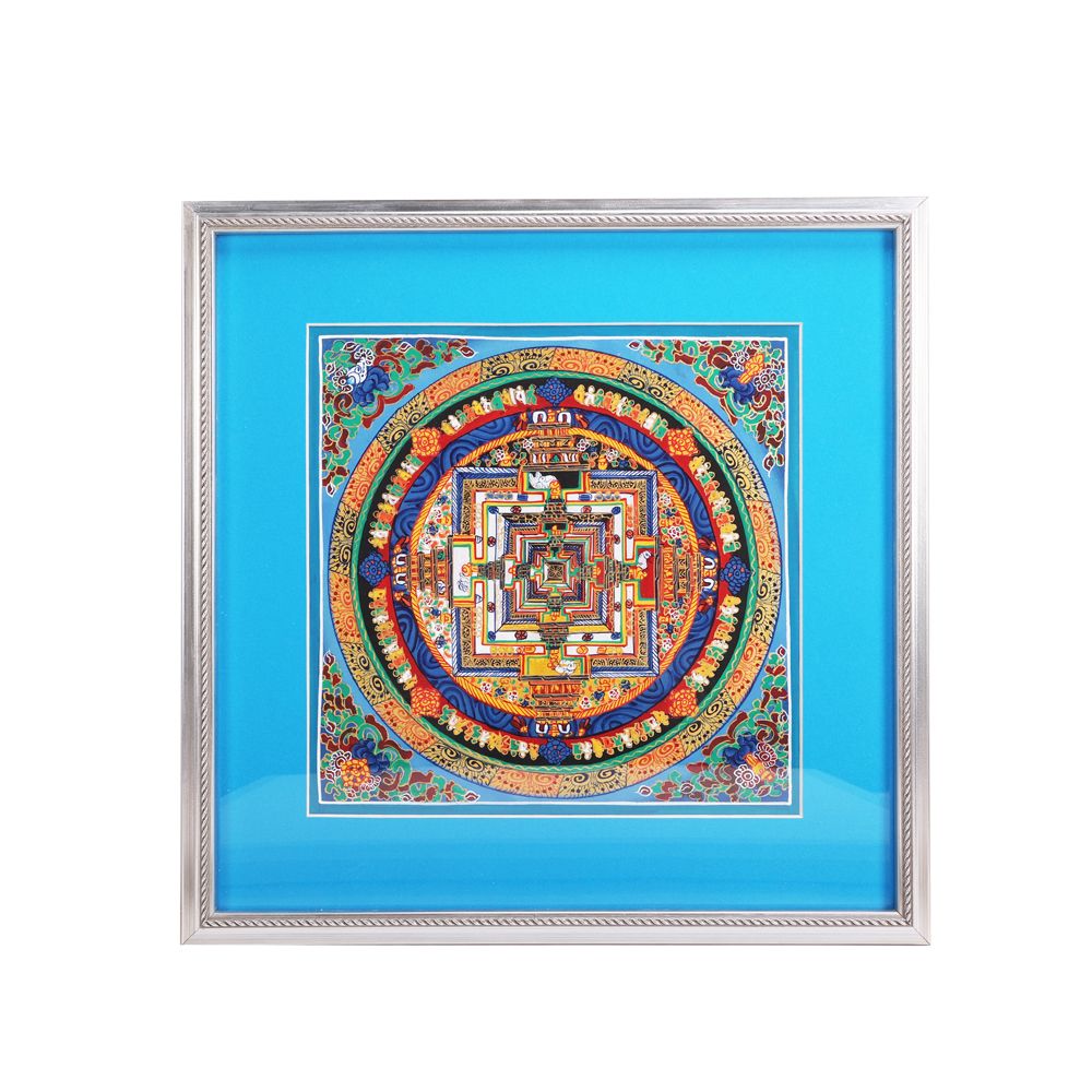 時輪壇城　手描き描金　唐卡　黒金色絵画　仏教　お寺　美術品 骨董品　縁起物　菩薩 Amazon.co.jp: 時輪壇城 手描き描金 唐卡 黒金色絵画 仏教 お寺