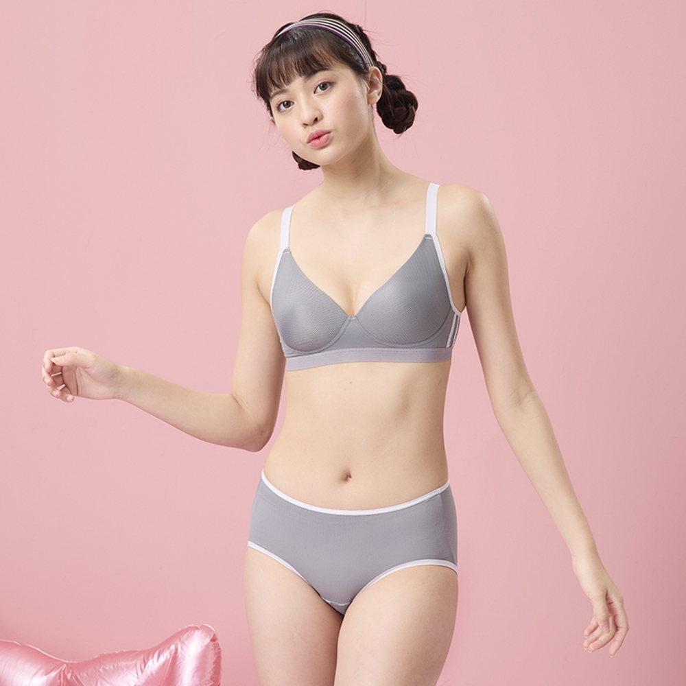 嬪婷-Fun Time Club-輕涼運動系列M-LL中低腰平口內褲(冷靜灰)-BS4505FU_1