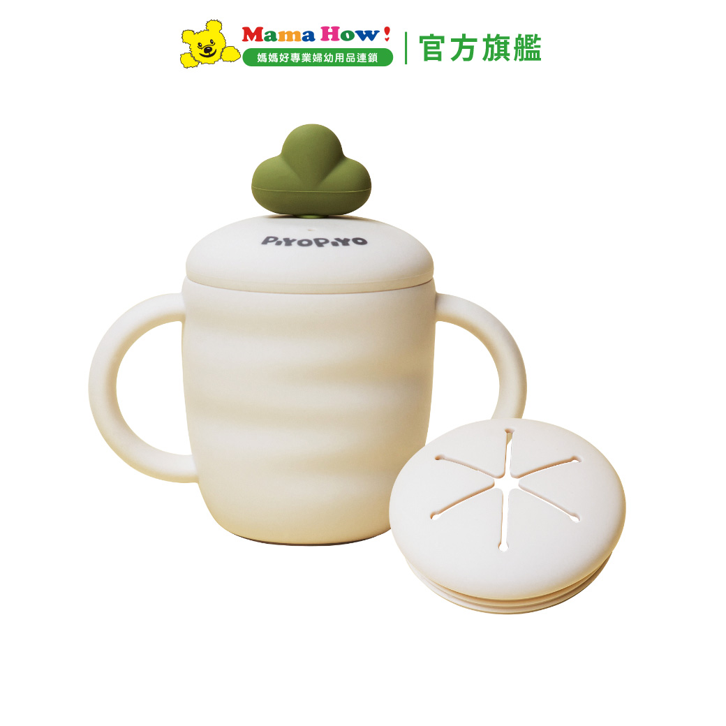 【黃色小鴨PiyoPiyo】鉑金矽膠 嬰兒零食.吸管兩用蘿蔔杯_0