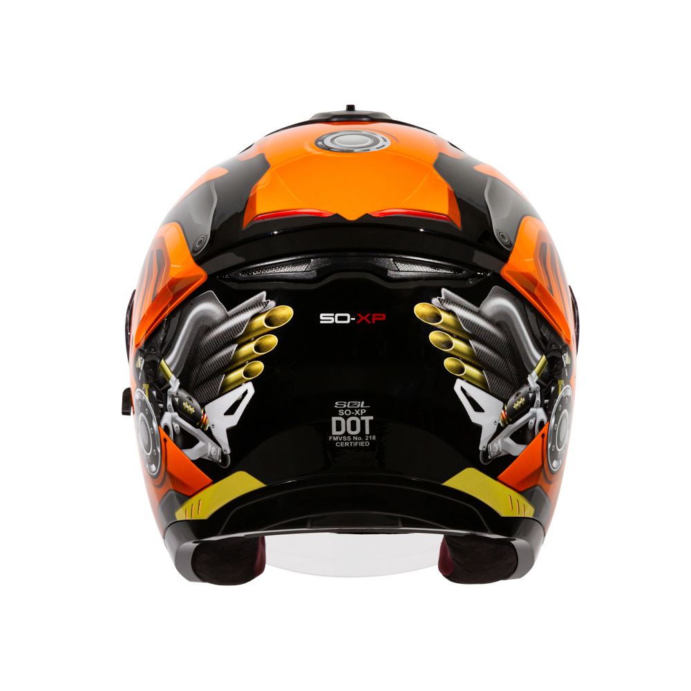 小資首選】SO-XP 動力黑橘3/4罩安全帽