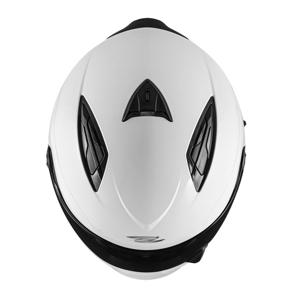 可全罩可半罩】ZEUS ZS-613H 素色白複合式安全帽(內藏墨鏡)【附面甲