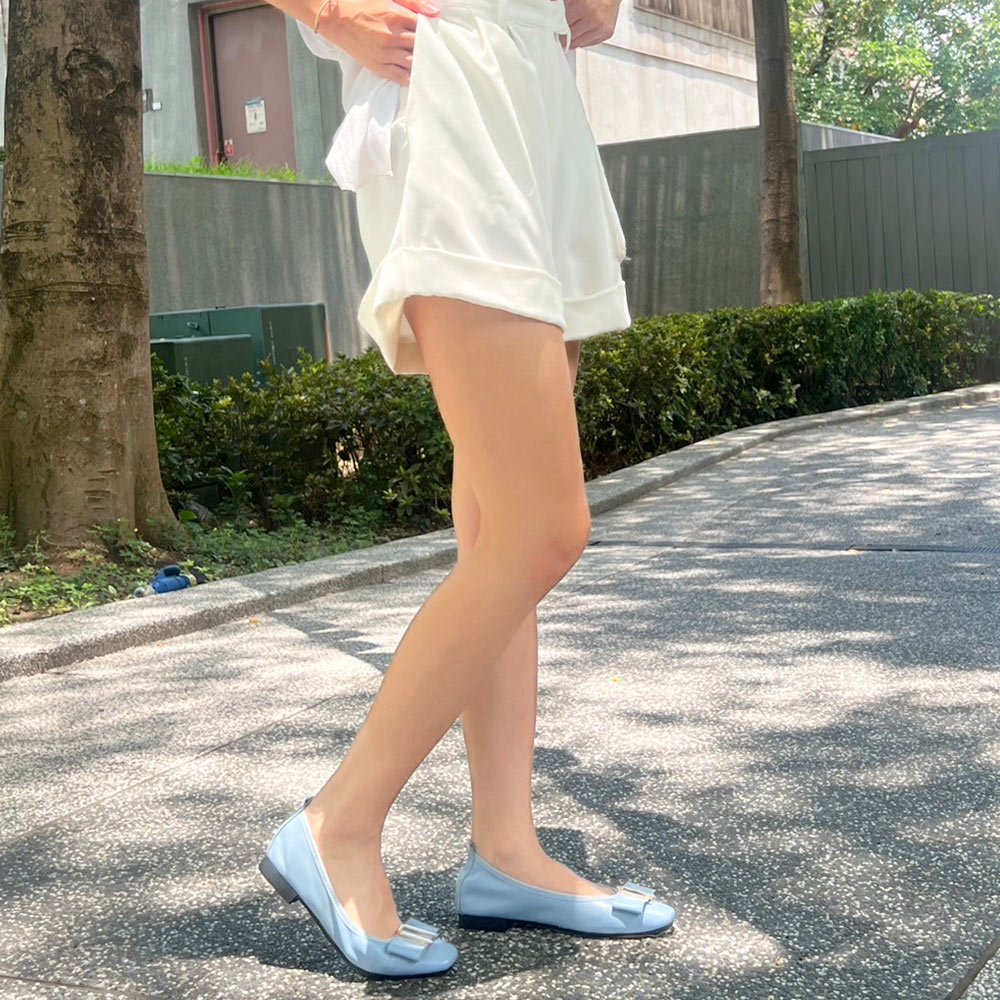 KOKKO隨妳彎氣質柔軟平底包鞋深藍色_9