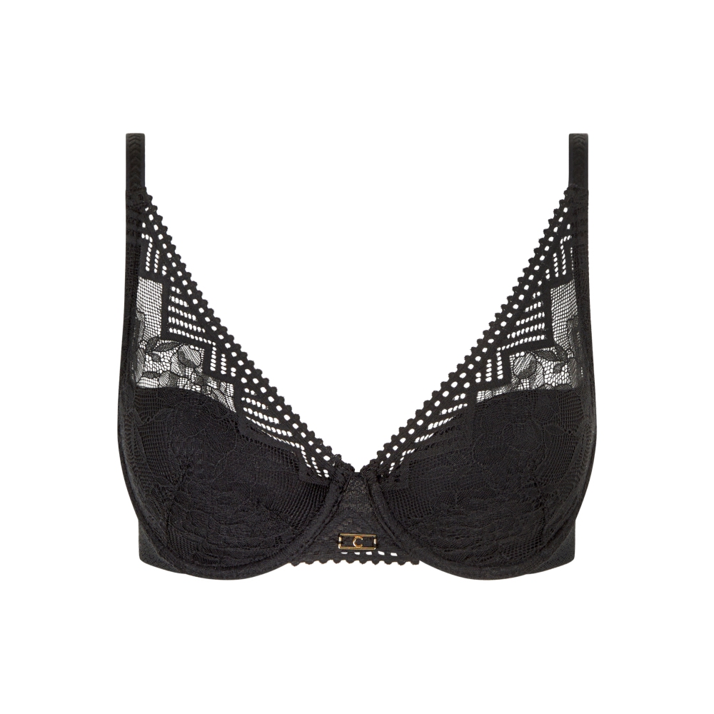 【Chantelle】深V Spacer T-Shirt Bra 內衣>BCD罩杯>黑色(13XND_011)【Origins】_4