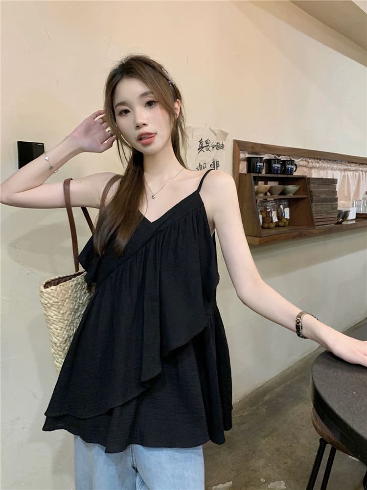 【missy shop】思念節奏波浪細肩上衣-67425_0