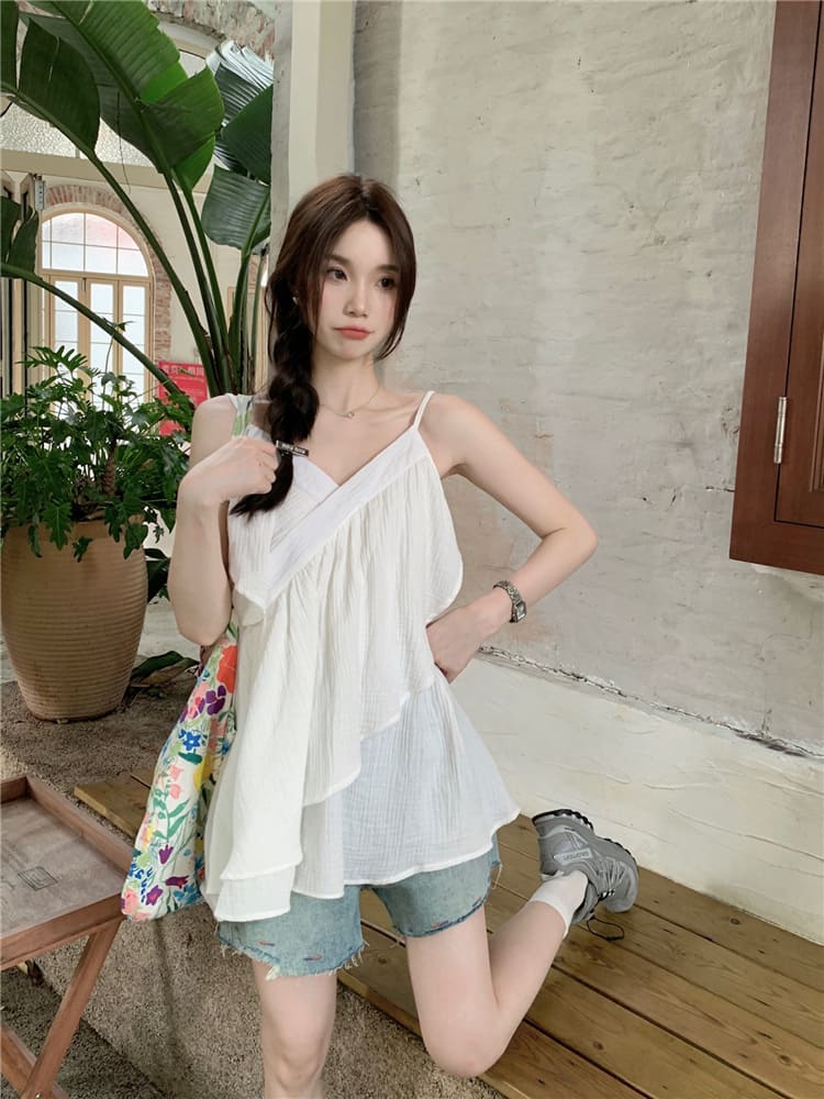【missy shop】思念節奏波浪細肩上衣-67425_2