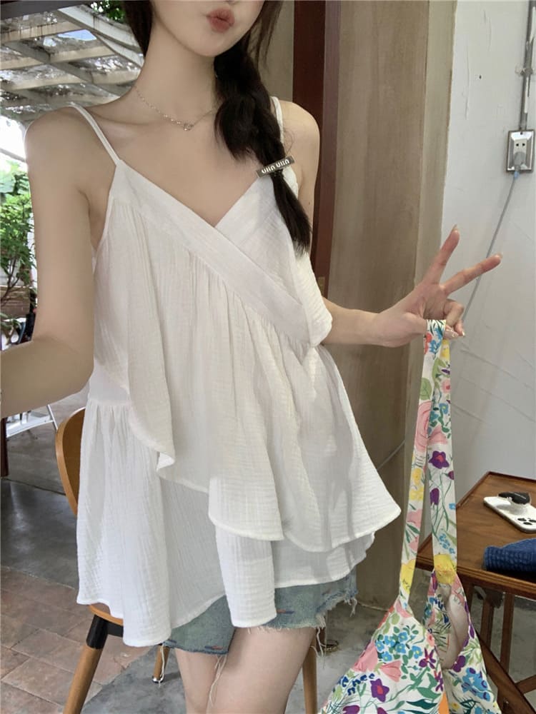 【missy shop】思念節奏波浪細肩上衣-67425_5