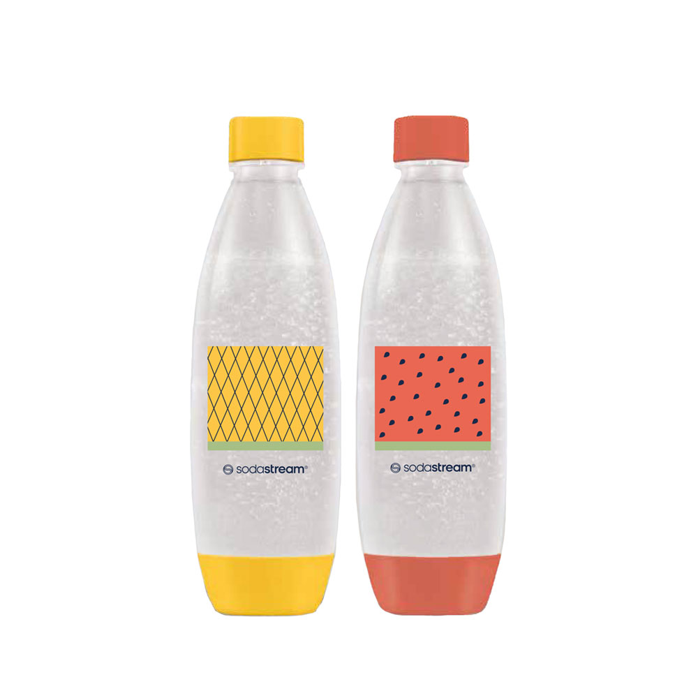 SodaStream 水滴型專用可機洗水瓶1L 2入(熱帶水果) | 熱銷推薦| 恆隆行