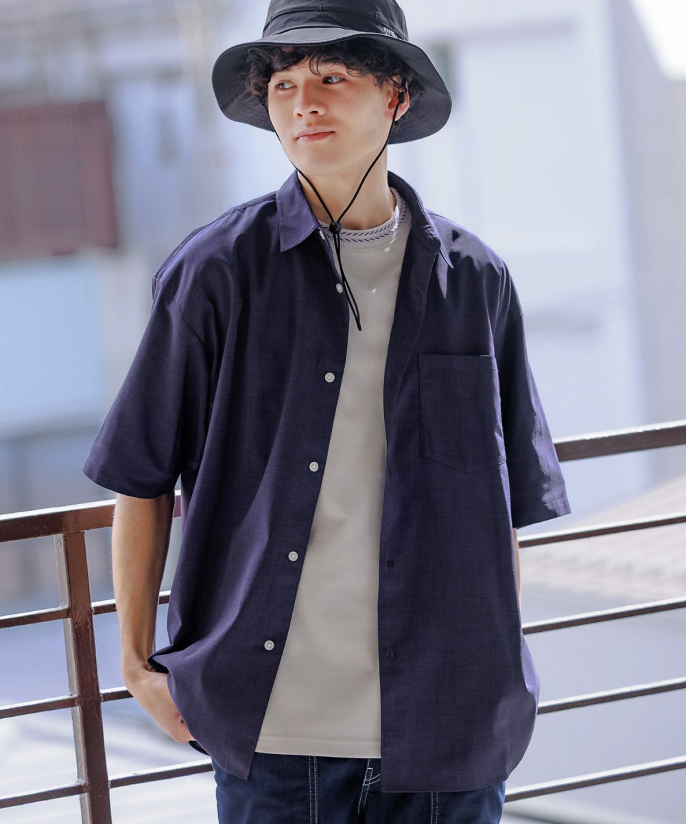niko and男素色彈性舒適胸口袋短袖襯衫-四色-253969